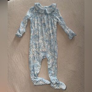 Angel Dear Blue Floral Kids Footie